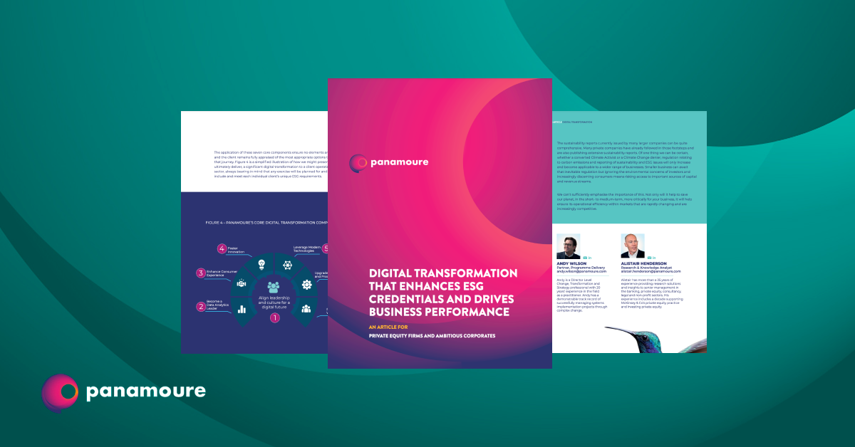 Digital Transformation That Enhances ESG Credentials And Drives ...